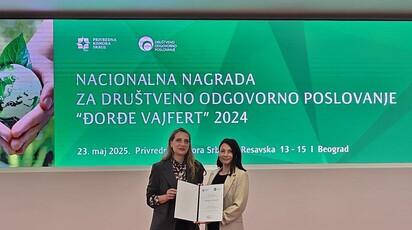 Privredna komora Srbije dodelila priznanje Telekomu za projekat  „Dečji svet je veći od ekrana“