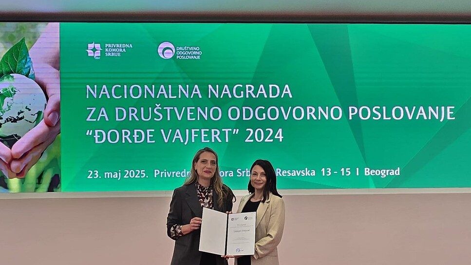 Privredna komora Srbije dodelila priznanje Telekomu za projekat „Dečji svet je veći od ekrana“