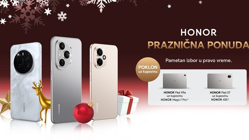 Kupi HONOR 400, 400 Pro ili Magic7 Pro i dobijaš HONOR Pad na poklon