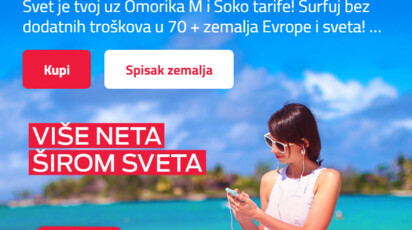 Više roming interneta uz mts Omorika i Soko tarife