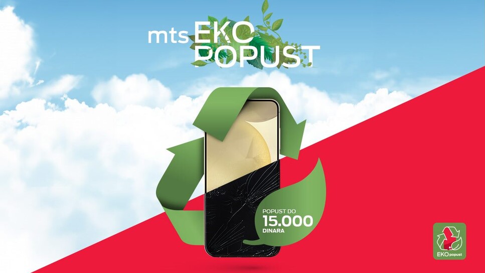 Uštedi uz MTS EKO POPUST: Do 15.000 dinara popusta za novi telefon ili tablet!