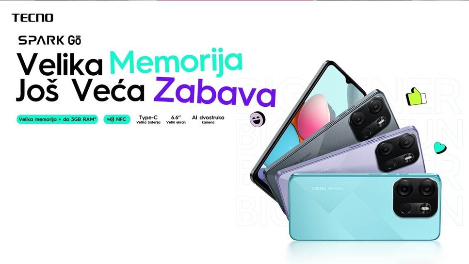 Pametni telefon TECNO Spark Go - sada ekskluzivno u mts-u!