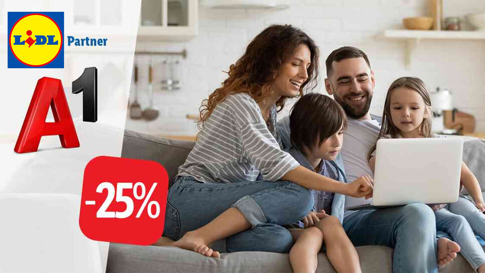 Uz LIDL Plus aplikaciju ostvarite 25% popusta na A1 Kućni net tarife!