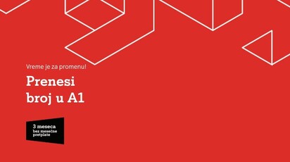Prenesi broj u A1 mrežu i plaćaš 3 meseca po dinar!