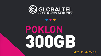 Globaltel „Crni petak” akcija: poklon 300 GB novim postpaid korisnicima!