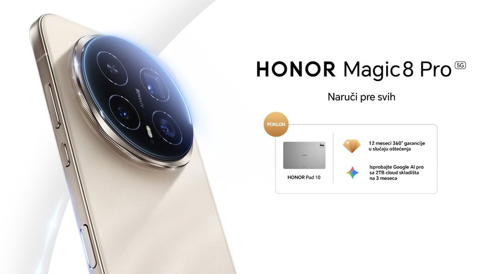 HONOR Magic 8 Pro u promotivnoj ponudi sa poklon tabletom