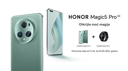 Uz rezervaciju HONOR Magic 5 Pro, pametni sat na poklon