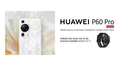 Uz rezervaciju Huawei P60 Pro ili Mate X3 telefona pametni sat na poklon