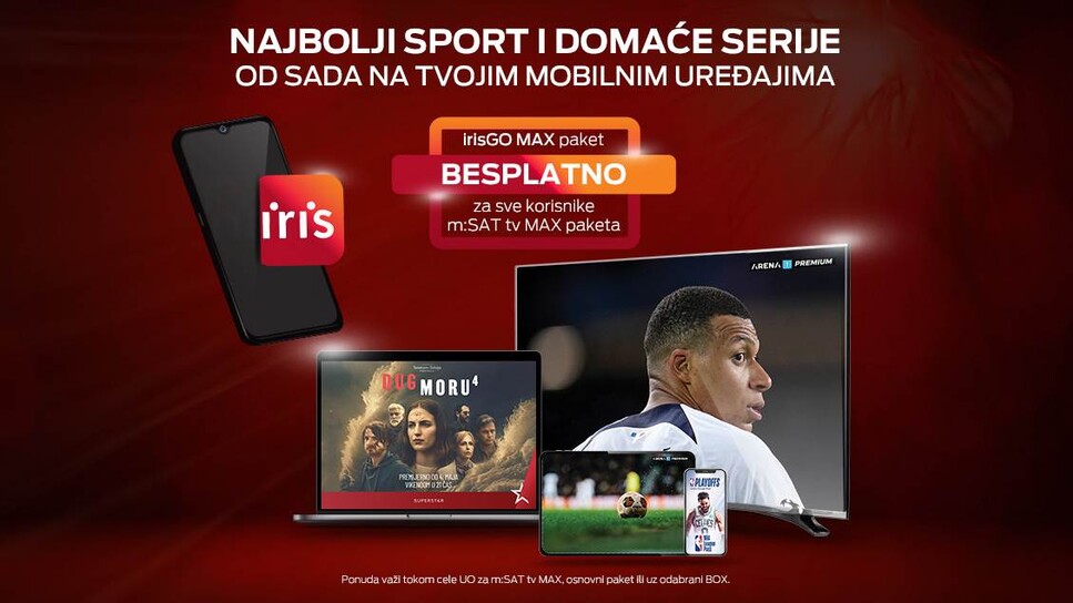 Korisnicima mSAT Max paketa od sada Iris GO besplatno!
