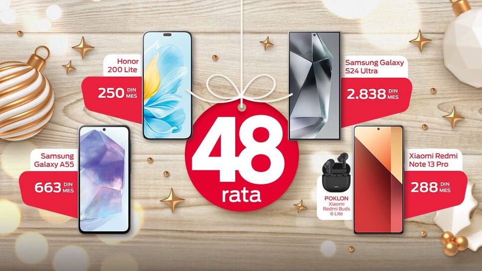 MTS novogodišnja promocija: telefoni na super popustu i to na 48 mesečnih rata!