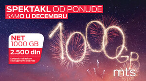MTS SPEKTAKL OD PONUDE: 1000 GB za 2500 dinara tokom cele UO!