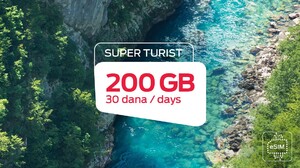 ČAK 200 GB NETA! Nabavi svoj MTS Super Turist eSIM pripejd potpuno online!