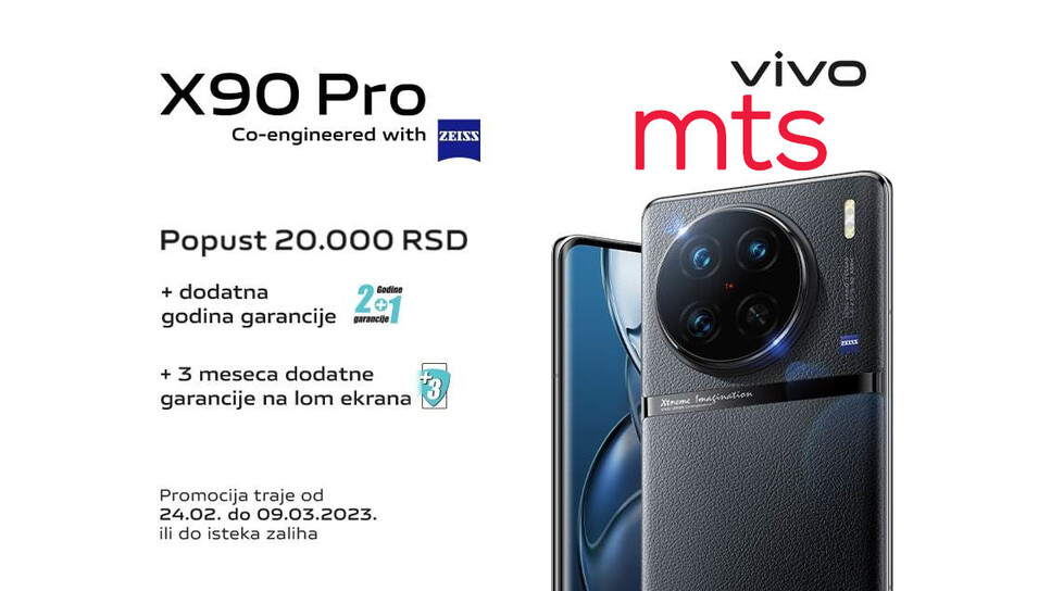 Vivo X90 Pro u pretprodaji uz posebne pogodnosti u MTS-u