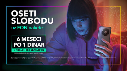 Nova SBB promocija: 6 meseci po 1 dinar za EON Full i Premium pakete i „SBB 5G telefon” na poklon