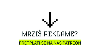Mrziš reklame? Pretplati se na TeleSrbija Patreon već od USD $1,00 mesečno i uživaj u superiornom korisničkom iskustvu bez reklama!