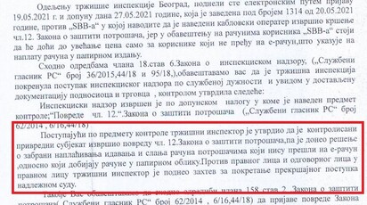 Tržišna inspekcija pokreće prekršajni postupak protiv SBB-a