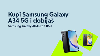U Yettel-u uz Samsung Galaxy A34 5G na poklon Galaxy A04s telefon!