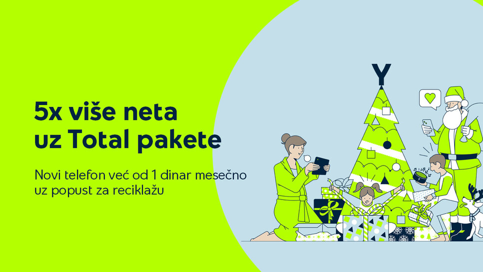 Nova Yettel praznična promocija: 5x više neta, telefoni već od 1 dinar mesečno!