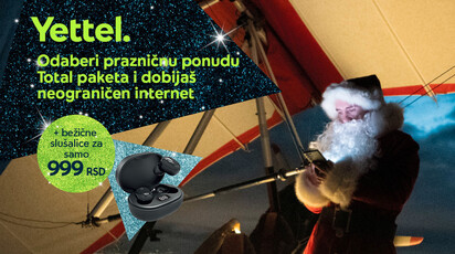 Yettel novogodišnja promocija za 2023. godinu: više interneta prvih 12 meseci uz Total i Total Data pakete, i slušalice za 999 dinara