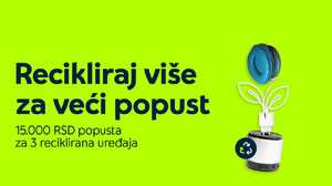 Recikliraj više za veći popust: Do 15.000 dinara popusta uz reciklažu 3 uređaja u Yettelu